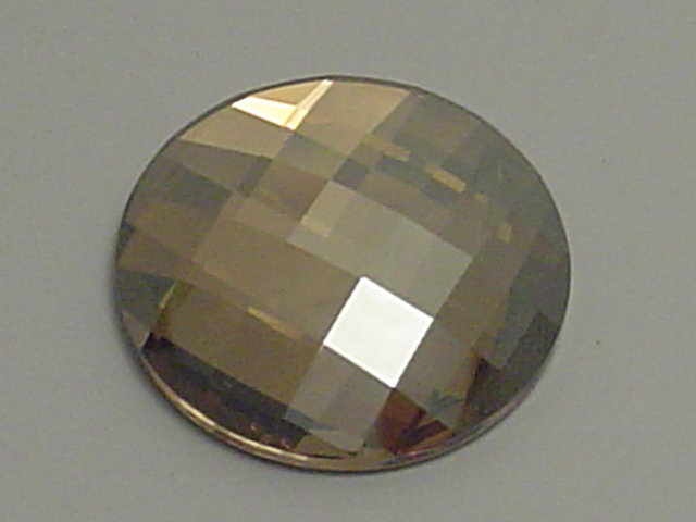 1 pc. CHESSBOARD 30mm GOLDEN SHADOW ROUND FLATBACK European Rhinestones